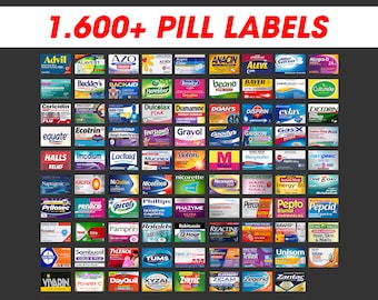 Pill Labels, Pill Case Labels, High Quality Labels with 300 DPI Resolution, Latest Design Pocket Pharmacy Labels, Pill Organizer Labels