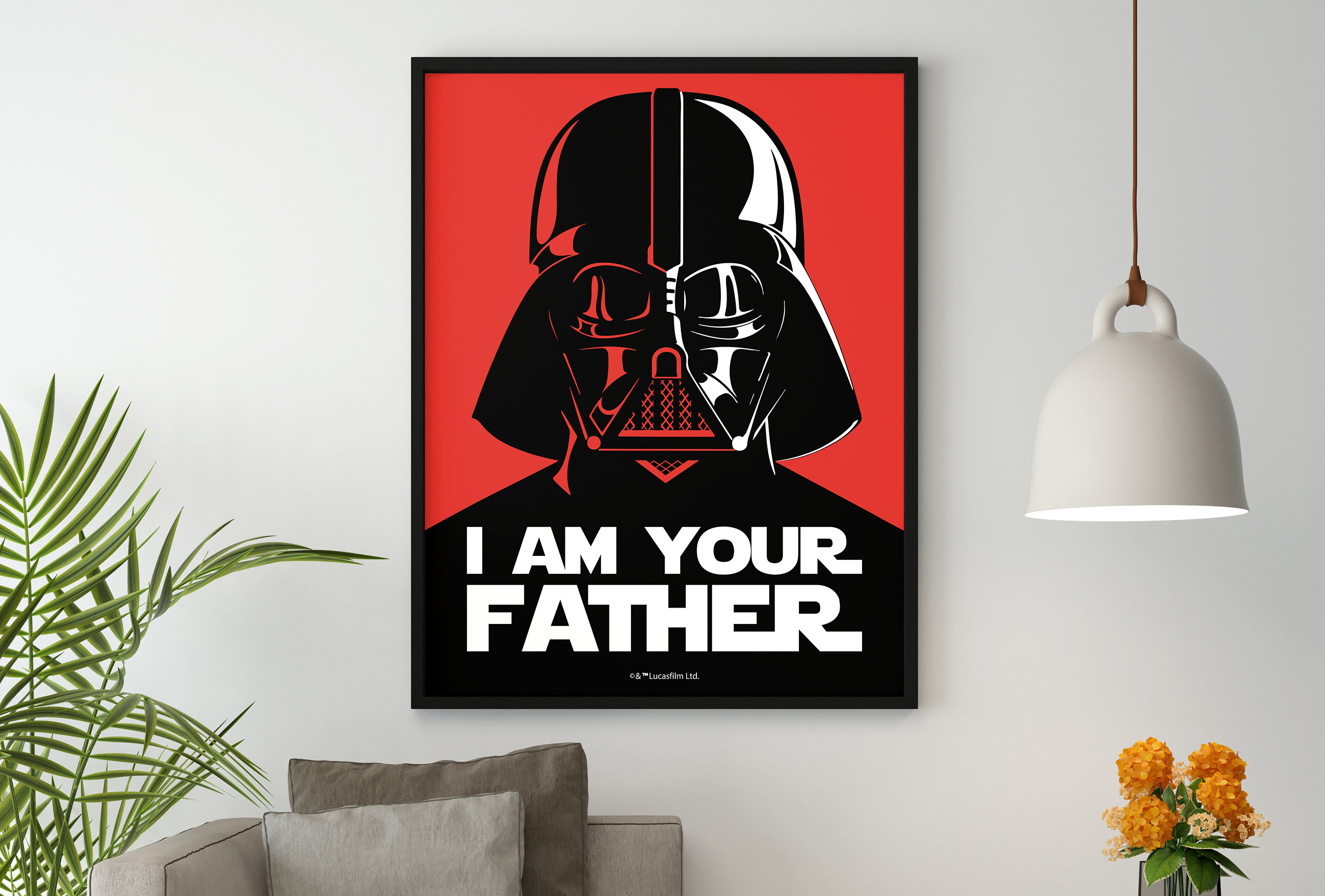 Darth Vader ''I AM YOUR FATHER'' Star Wars Movie Poster, Digital