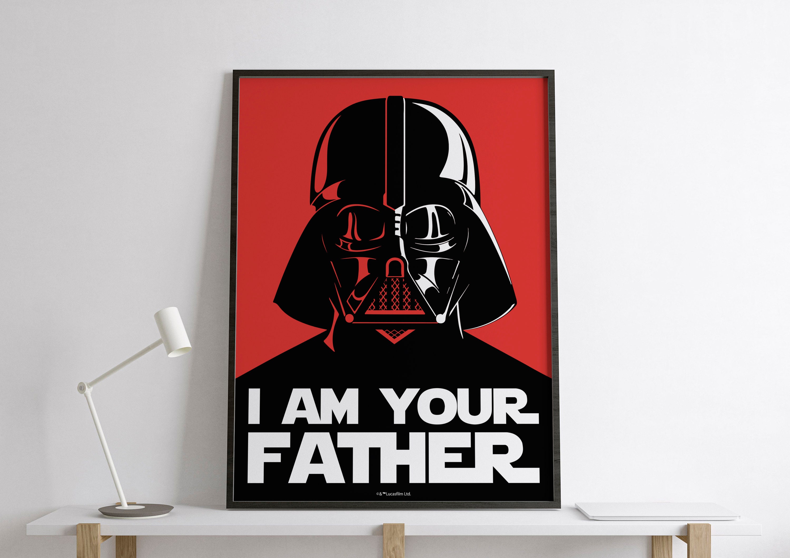 Darth Vader ''I AM YOUR FATHER'' Star Wars Movie Poster, Digital