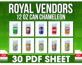 Royal Vendors 12 Oz Can Vending Machine Label (Digital Download)