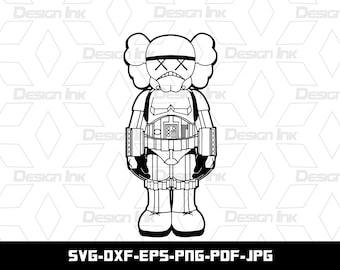 KAWS Star Wars Stormtrooper SVG: Cricut & Silhouette Cut File (Digital Download)