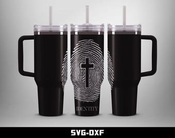 Faith Cross Tumbler Design: Laser Engraved Full Wrap (Digital Download)
