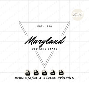 Maryland svg Old Line state Maryland svg state of Maryland Tshirt Maryland png State Sweatshirt svg Maryland png clipart Cricut Silhouette