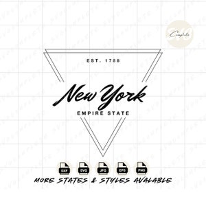 New York SVG Empire State SVG New York SVG Stato di New York Tshirt png Stato Soprannome Felpa SVG New York png clipart Cricut Silhouette