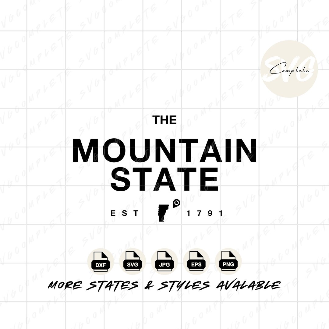 Vermont Green Mountain State Svg Vermont Svg State of Vermont Tshirt ...