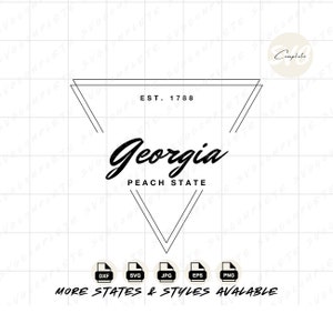 Georgia svg Peach state Georgia svg state of Georgia Tshirt Georgia png State Nickname Sweatshirt svg Georgia png clipart Cricut Silhouette
