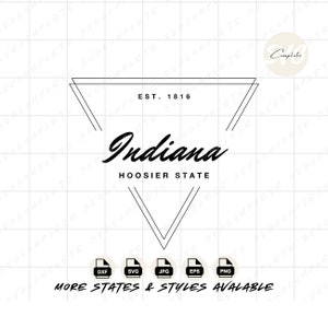 Indiana svg Hoosier state svg Indiana svg state of Indiana Tshirt Indiana png State Sweatshirt svg Indiana png clipart Cricut Silhouette