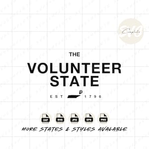 Tennessee vrijwilliger staat SVG Tennessee SVG staat Tennessee tshirt staat bijnaam sweatshirt SVG Tennessee PNG clipart Cricut silhouet