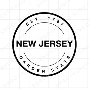 New Jersey svg State of New Jersey svg Tshirt University of New Jersey State Sweatshirt svg New Jersey png clipart Cricut svg Silhouette