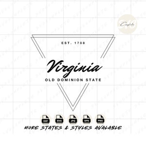 Virginia svg Old Dominion state Virginia svg state of Virginia Tshirt Virginia State Nickname Sweatshirt svg Virginia png Cricut Silhouette