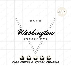 Washington svg Evergreen state svg Washington svg state of Washington State Nickname Sweatshirt svg Washington png Clipart Cricut Silhouette