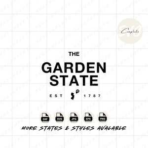 New Jersey Garden state svg New Jersey svg state of New Jersey State Nickname Sweatshirt svg New Jersey png clipart Cricut Silhouette