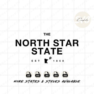 Minnesota North Star state svg Minnesota svg state Minnesota Tshirt Minnesota State Nickname Sweatshirt svg Minnesota png Cricut Silhouette