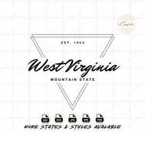 West Virginia svg Mountain state West Virginia svg state of West Virginia State Nickname Sweatshirt svg West Virginia png Cricut Silhouette
