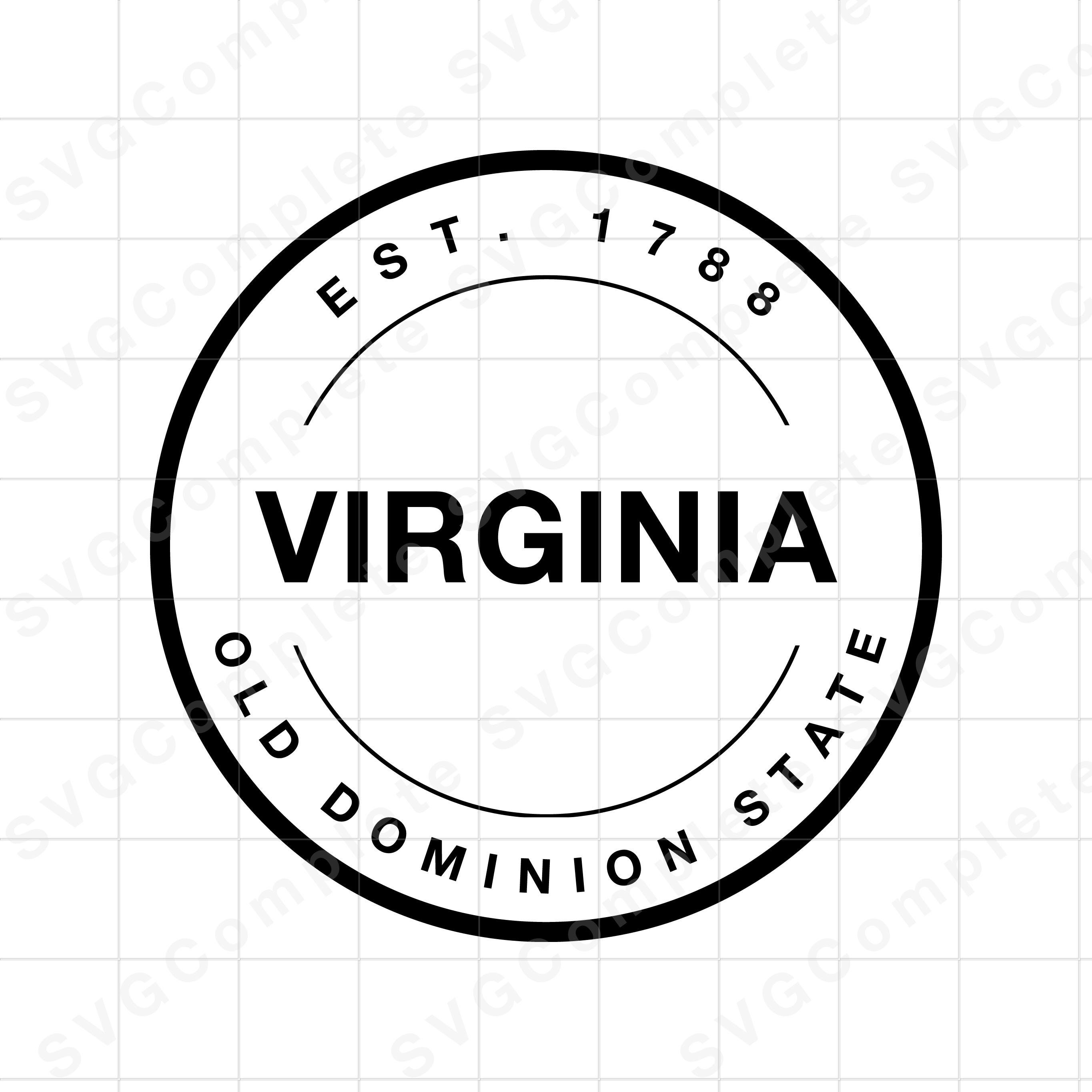 Virginia Svg State of Virginia Svg Tshirt University of Virginia State ...