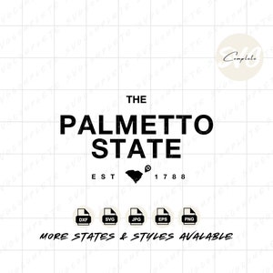 South Carolina Palmetto state svg South Carolina svg Tshirt State Nickname Sweatshirt svg South Carolina png clipart Cricut Silhouette