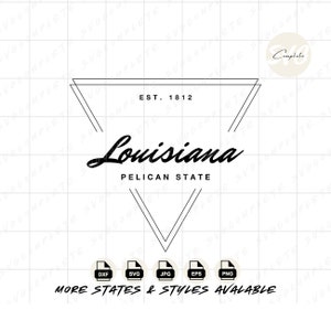 Louisiana svg Pelican state svg Louisiana svg state of Louisiana Tshirt png State Sweatshirt svg Louisiana png clipart Cricut Silhouette