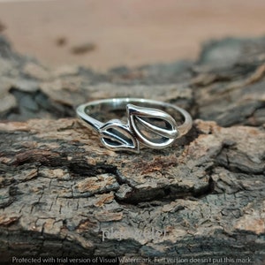 Silber Blattring, Blätter Ring, Blätter Freundschaftsring, Natürlicher Blatt Ring, Wald Ring, Natur Versprechen Ring, Ehering Ring Blätter