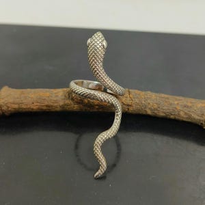 925 Sterling Silver Snake Ring, Vintage Adjustable Spiral Jewelry Ring, Adjustable Snake Ring, Unique Spiral Ring, Birthday Gift Jewellery