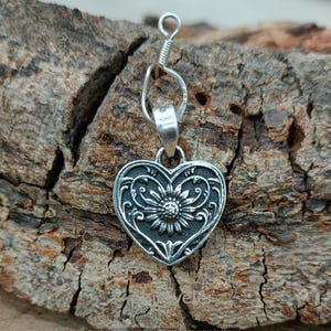 Rare Handcrafted Heart Pendant, Sterling Silver, Handmade Heart Pendant, Designer Modern Heart Jewelry, Love pendant For Her