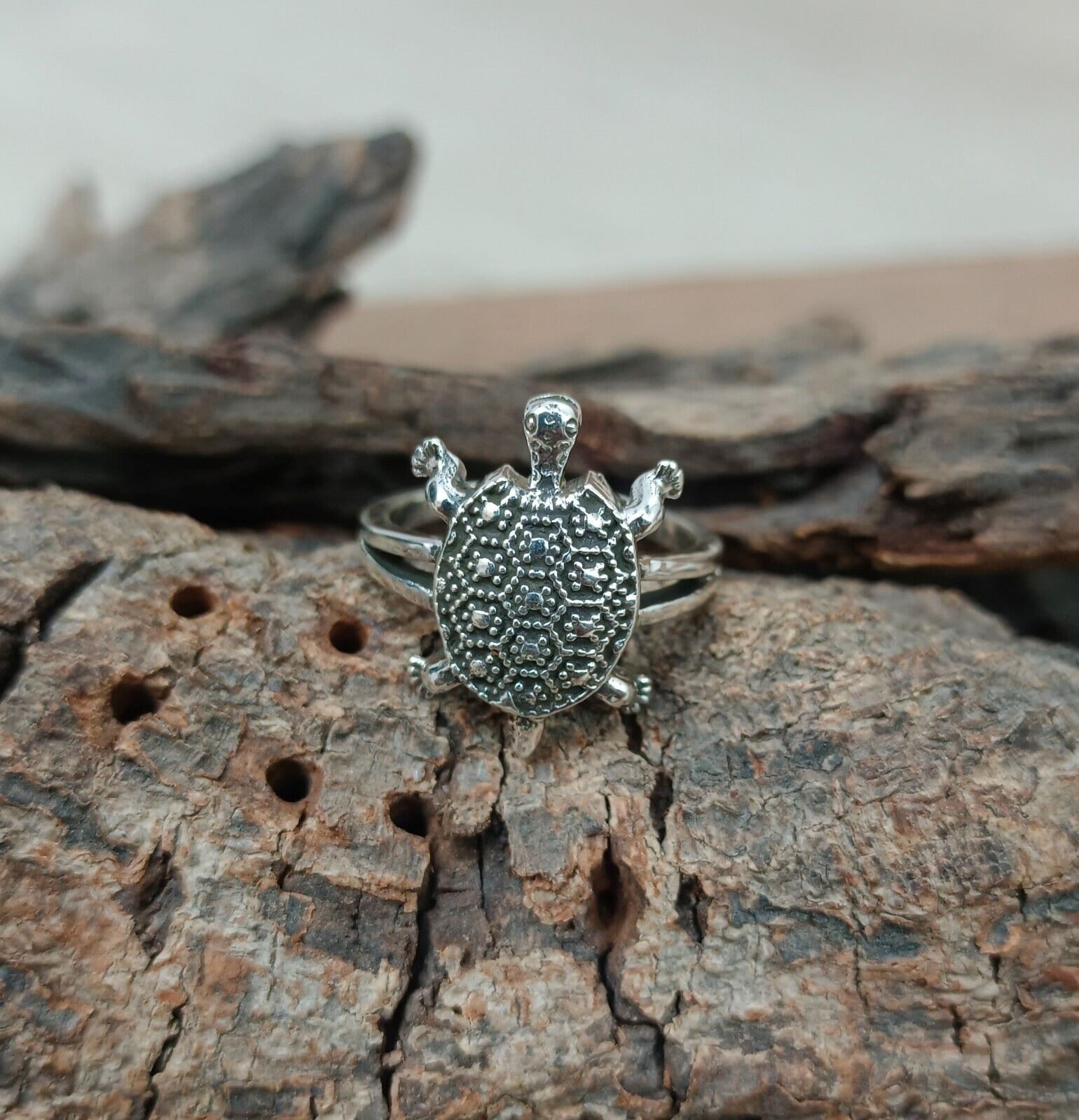 Cost of silver tortoise ring best sale