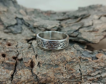Silver Filigree Band Ring 925 Sterling Silver Designer Plain
