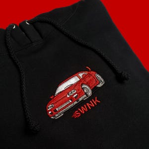 Embroidered Supra JDM Car Hoodie, Gift for Car Enthusiasts, Car Lover Hoodie, Gift For Him, Embroidered Personalized