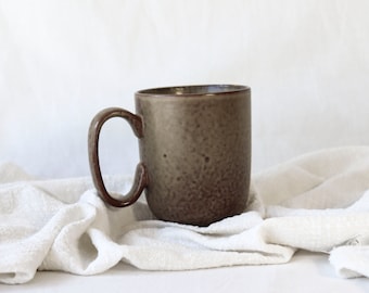 Taza vintage Taza de café 400ml Taza de té grande de cerámica hecha a mano con asa