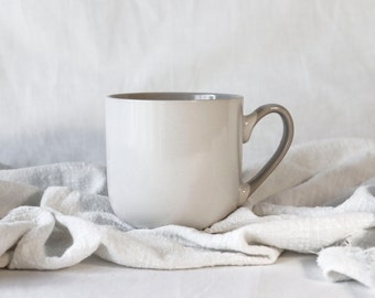 Taza de té grande Taza de café de estilo vintage de cerámica hecha a mano de 400 ml Taza hermosa con asa