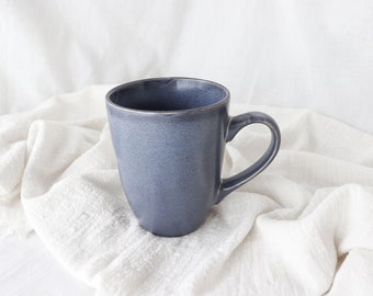 Taza vintage Taza de café 330 ml en cerámica artesanal Taza de té grande con asa