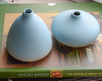 Florero de cerámica estilo japonés decorativo moderno para una flor solitaria