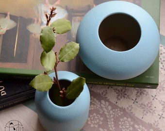 Florero de cerámica vintage estilo japonés decorativo moderno para una flor solitaria