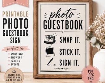 Livre d'or photo de mariage | Snap It Stick It (téléchargement numérique)
