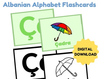 Albanian Alphabet Flashcards