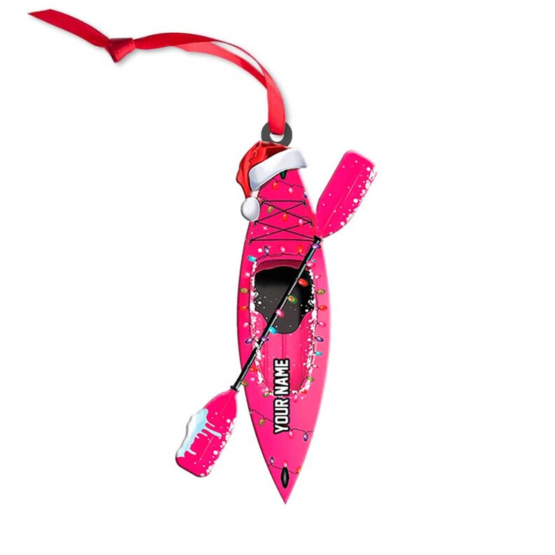Personalized Kayak Ornament, Custom Canoe Ornament Christmas Present
