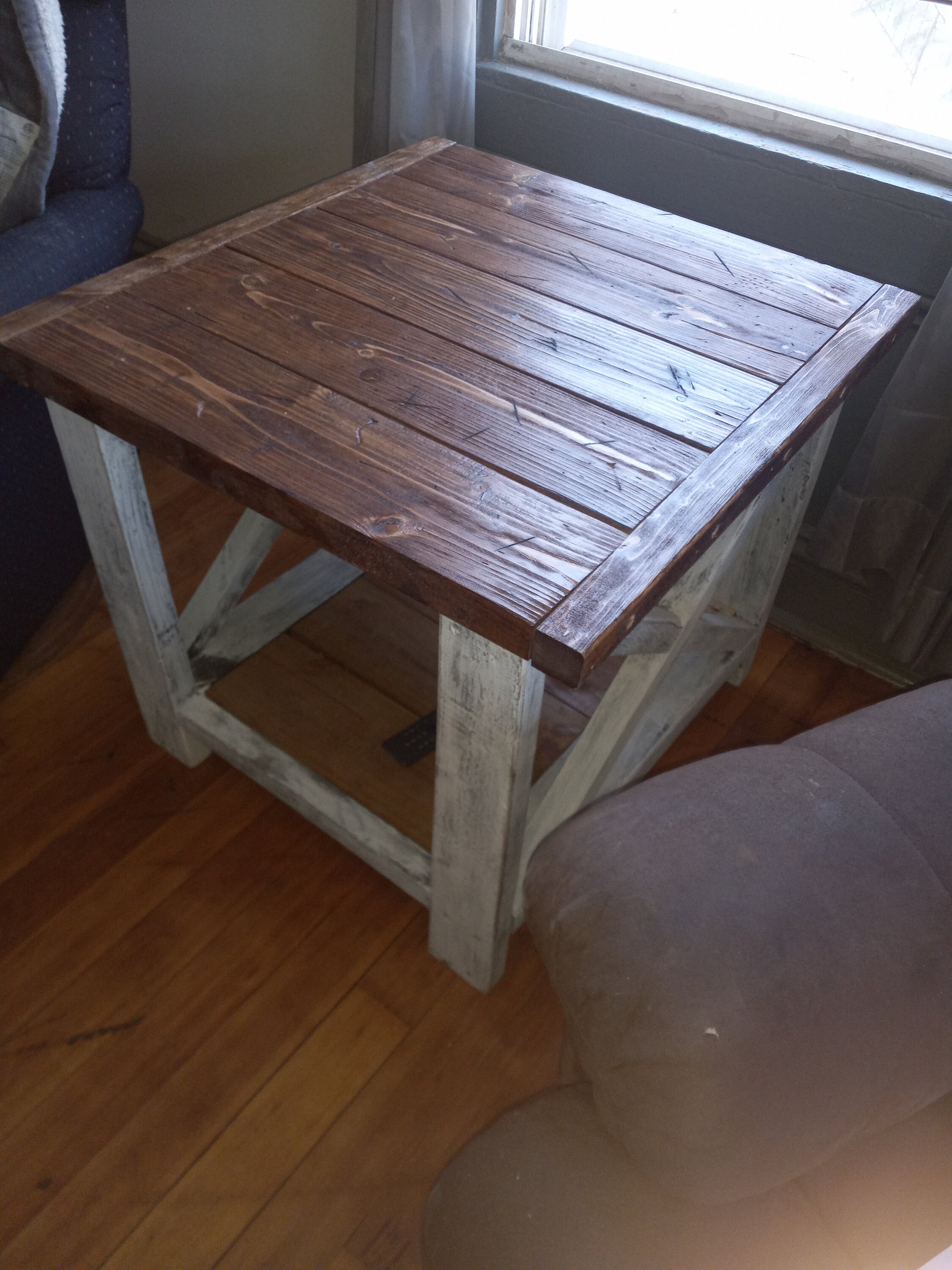 Rustic Farmhouse Concealed End Table Etsy