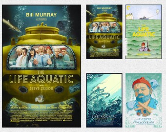 The Life Aquatic with Steve Zissou Comedy Filmplakat Film Kunst Poster Wand Kunstdrucke Leinwand Film Poster Geschenke