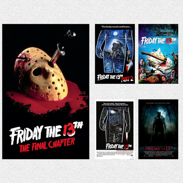 Friday the 13th Movie Poster Horror Film Print Movie Art Poster Wall Art Prints Canvas Film Poster Gifts
