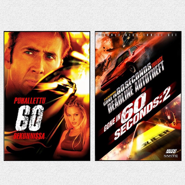 Gone in 60 Seconds Movie Poster Movie Art Poster Wall Art Prints Room Decor Canvas Film Poster Gift