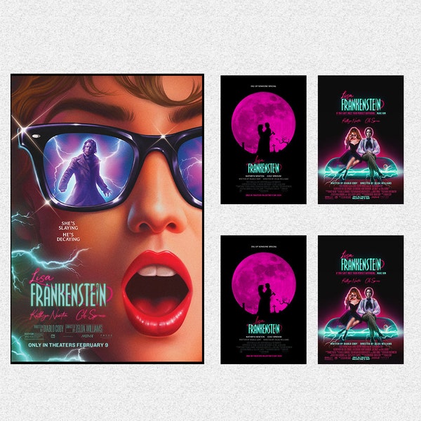 Lisa Frankenstein 2024 Movie Poster Movie Art Poster Wall Art Prints Room Decor Canvas Film Poster Gift