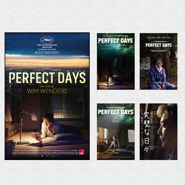 Perfect Days 2023 Filmplakat Film Poster Wand Kunst Drucke Zimmer Dekor Leinwand Film Poster Geschenke