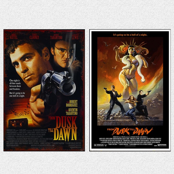 From Dusk Till Dawn 1996 Movie Poster Movie Art Poster Wall Art Prints Room Decor Canvas Film Poster Gift