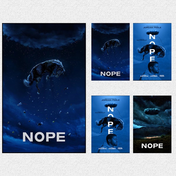 Nope Film Poster Film Poster Wand Kunst Drucke Leinwand Film Poster Geschenke