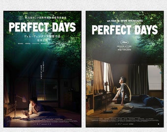 Póster de película Perfect Days 2023, póster artístico de película, impresiones artísticas de pared, decoración de habitación, póster de película en lienzo, regalo