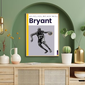 Kobe Bryant Poster, Instant Digital Download, Minimalistic, Bedroom Art, Vintage, Black Mamba, Legend, Mamba Mentality.