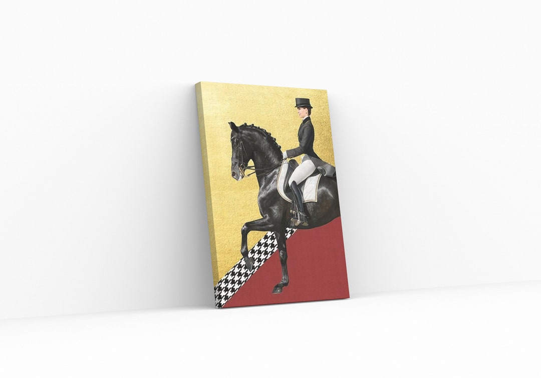 Royal Horse Canvas Wall Painting Metal Frame Wall Art Etsy