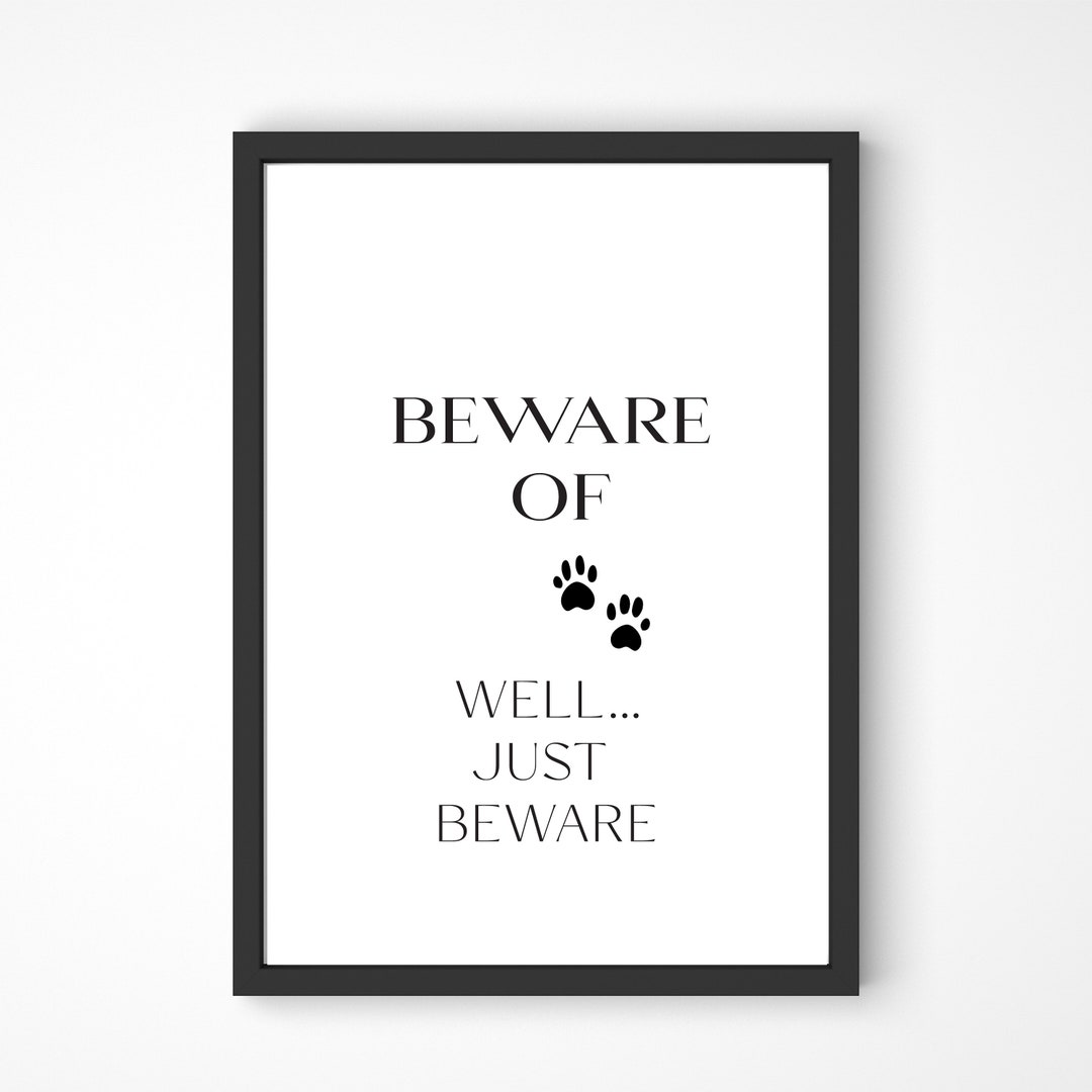 beware-of-well-just-be-ware-funny-room-poster-housewarming-etsy