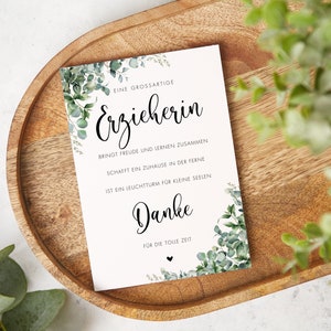 Danke Erzieherin/Erzieher - Geschenk Erzieherin - Geschenkidee - Kindergarten  - Kraftpapier Umschlag - Abschied | Karte DIN A6