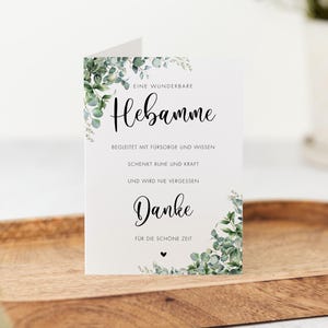 Danke Hebamme - Geschenk Hebamme - Dankeschön - Kraftpapier Umschlag - Sag deiner Hebamme Danke | Karte DIN A6