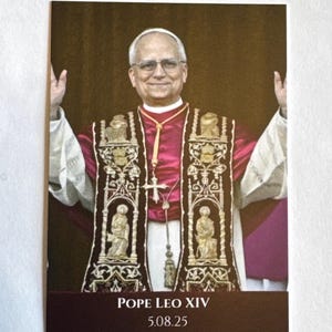 Lote de 10 cartas - Cartas colecionáveis do Papa Leão XIV - Cartas do Reino de 2025